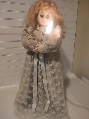 Vintage Telco Motionette Christmas Angel Doll 24” Tall Candle Animated 1987 • $29.99