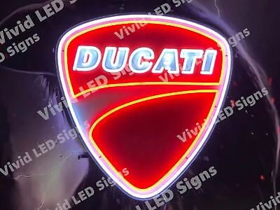 Ducati Italian Motorcycles Auto Vivid LED Neon Sign Light Lamp With Dimmer • $249.99