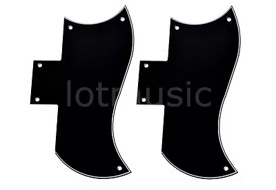 2pcs Guitar Pickguard Standard 3-Ply Black 2 Holes For Gibson SG Replacement • $21.99