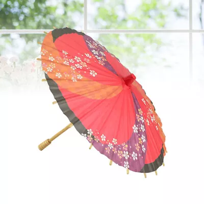  Japanese Style Paper Umbrella Mini Decorative Umbrella Dancing Prop Wedding • £4.99
