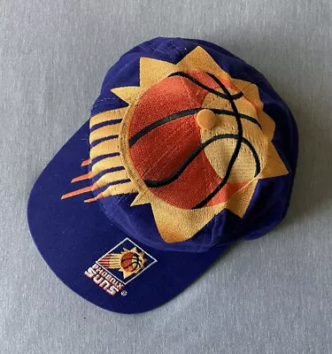 Vintage Phoenix Suns Hat Big Logo The Game Snapback Cap 90's Rare NBA Basketball • $260