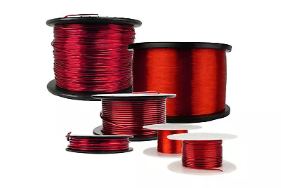 TEMCo Magnet Wire 10 To 45 AWG Gauge Enameled Copper 155C Arts And Crafts Red • $16.11