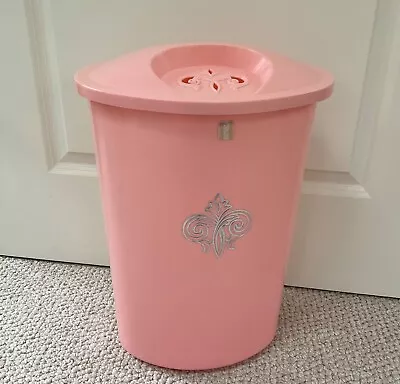 MOD VINTAGE 60s Festival 1877- A LAUNDRY HAMPER CLOTHES BASKET PINK USA • $19.99