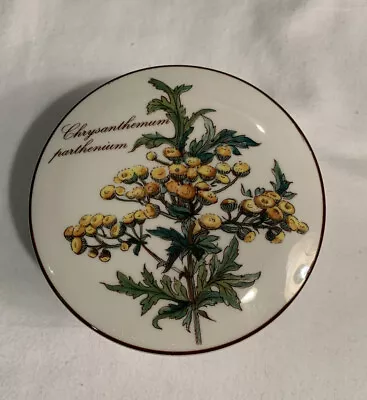 Vintage Villeroy & Boch Botanica Porcelain Trinket Box Chrysanthemum Parthenium • $9.95
