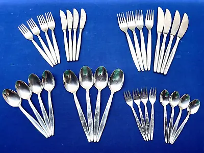 Vintage 32 Piece CUTLERY Set  RIBERA Inox 18/8 SPAIN Stainless Steel • $85