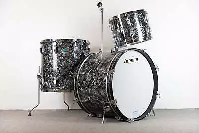 1970s Ludwig Black Diamond Pearl  Super Beat  Drum Set • $1951.99