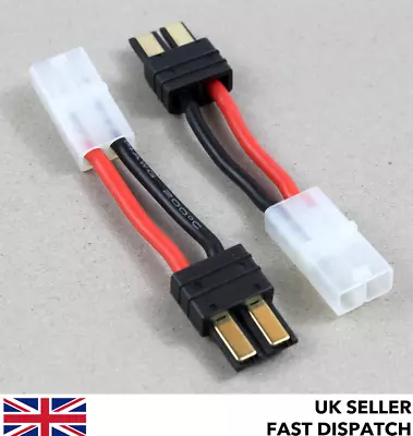 TRX Male To Tamiya Female Connector Adaptor/wire/cable 30mm 14 AWG TRAXXAS • £4.25