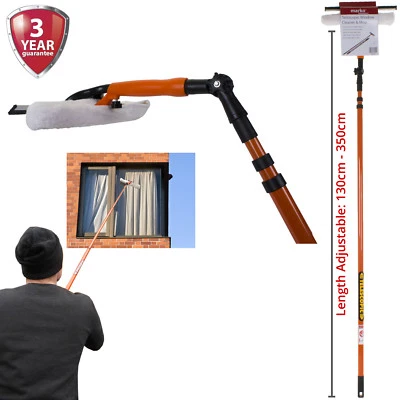 £16.99 • Buy Window Cleaner Telescopic Conservatory Glass Cleaning Kit Squeegee Wiper 3.5M
