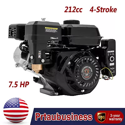 212cc 4-Stroke 7.5 HP Electric Start Horizontal Engine Go Kart Gas Engine Motor • $166.25