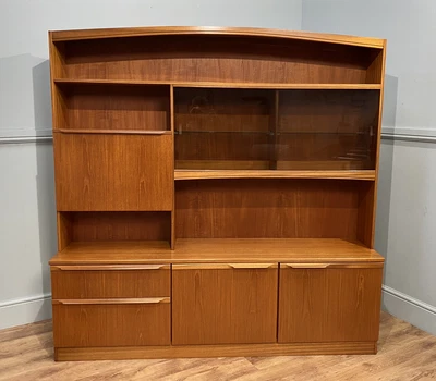 £125 • Buy Macintosh Mid Century Wall Display Drinks Retro Teak Unit