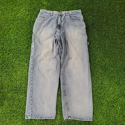 Vintage Tommy-Hilfiger Carpenter Hip-Hop Baggy Jeans 34x32 Straight Stonewash • $122.33