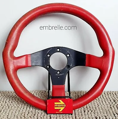 MOMO Leather Steering Wheel Corse Size 320mm Honda BMW E30 Audi Toyota Miata • $119.99