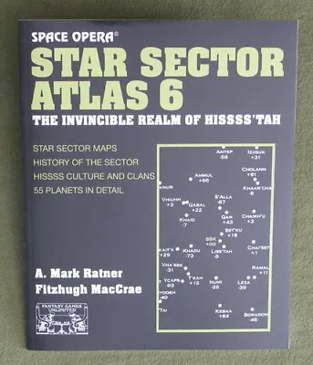 Star Sector Atlas 6: The Invincible Realm Of Hissss'tah (Space Opera RPG) FGU • $15