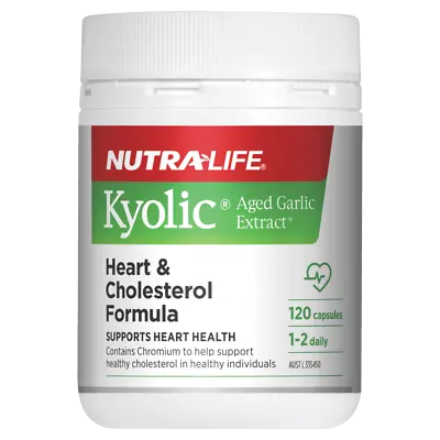 Nutra-Life Kyolic Aged Garlic Extract Heart & Cholesterol Formula 120 Capsules • $38.95