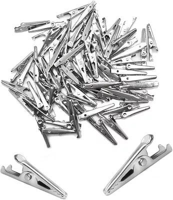 Small Metal Alligator Clips For Crafts â€“ 2 Inches 100 PCs Tiny Metal Alligato • $12.20