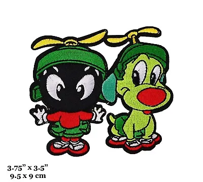 Marvin The Martian And K-9 Martian Dog Cartoon Embroidered Iron On Patch • $4.99