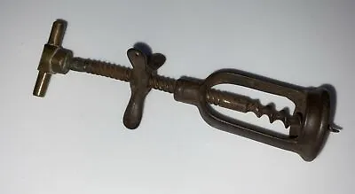 Vintage Antique Propellor Design Brass Handle Iron Corkscrew - B • $73.56