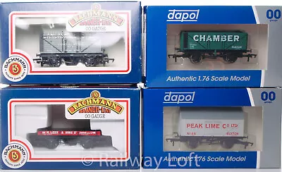 Set Of Four LMS Region Vans & Wagons By Dapol & Bachmann (With Special Edition) • £26