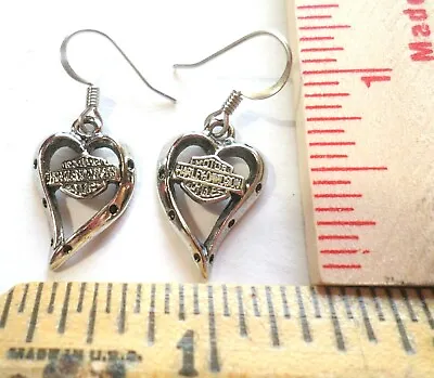 Harley Earrings Vintage HD Motorcycle Collectible Biker Chick Lady Rider Jewelry • $14.95