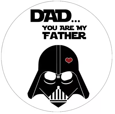 Fathers Day Edible Wafer Paper Cake Topper Darth Vader 7.5 Inches Or Smaller • £2.50