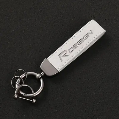 For Volvo R Design Car Key Chain Auto Keyring Suede Accessories Gift White • $24.99