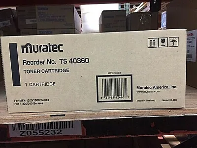 Muratec Genuine Ts40360 Black Toner Mfx1200/mfx1600f320/f360 Series • $24.95