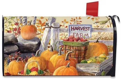 Harvest Farm Magnetic Mailbox Wrap Cover Standard Size Pumpkins Fall Squash • $19.31