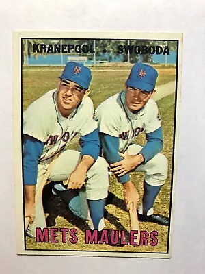 1967 TOPPS #186 METS MAULERS (ED KRANEPOOL And  RON SWOBODA) • $0.55