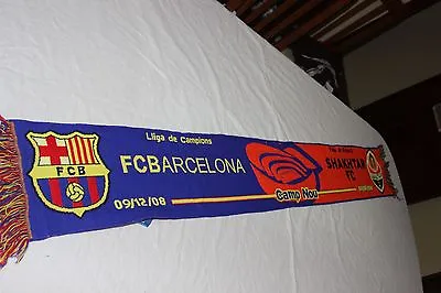 Scarf Of Football Champions League F.C.Barcelona. & Shakhtar Donezt New Shirt • $6.03