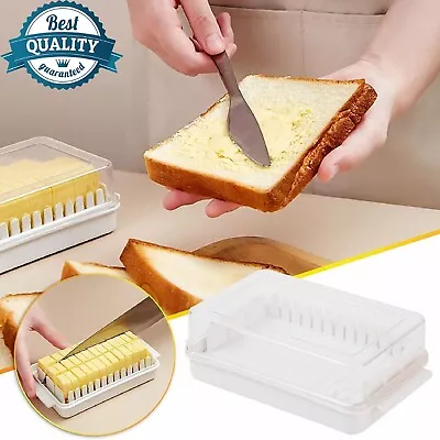 Plastic Storage Case Food Butter Cheese Box Serving Storage Container Dish W/Lid • $17.49