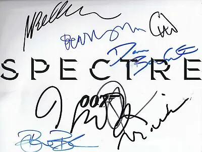Spectre Signed 10x8 Photo By 8 Cast Members Daniel Craig James Bond 007 (5101) • £495