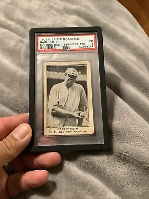 1922 E 121 American Caramel Babe Ruth Holding Ball  Series 120 Psa 1 Low Pop • $11250