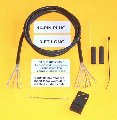 Cable Kit 103K Motorola 16 Pin Maxtrac GM300 Repeater • $7.99