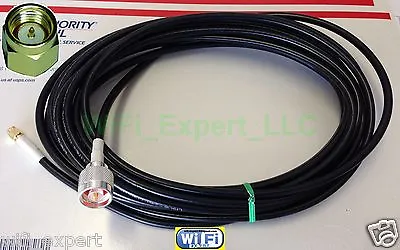 TIMES Microwave® 1-30' LMR-240 Silver Plated N Male To SMA Male Pigtail Cable US • $17