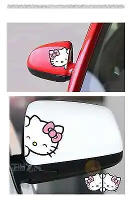 Hot 2PCS Hello Kitty A Pair Of Side Mirror Fashion Cute Reflective Car Sticker • $16.49