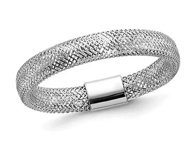 14K White Gold Mesh Stretch Ring Band (SIZE 6) • $89.95