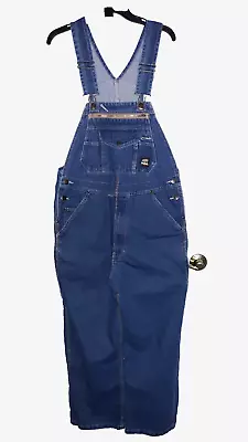 Berne Bib Mens Overalls Carpenter Denim Zip Fly 36X30 Actual L 28 Jean Utility • $34.99