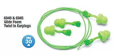 Moldex 6945 Glide Foam No Roll Twist In Ear Plugs NRR 30dB 100 Pair • $39.95