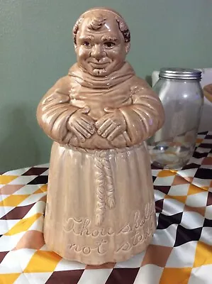 Vintage Quirky Cumberland Ware Friar Monk 'Thou Shalt Not Steal' Cookie Jar 14” • $49.99