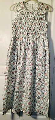 $59 • Buy Storybook Heirlooms Ladies Smocked Pink Blue White Cottage Rose Dress Sz 6
