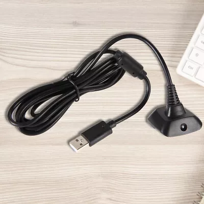 New USB Play&Charger Charge Cable Adapter For XBOX 360 Controller Black  FE • $9.69