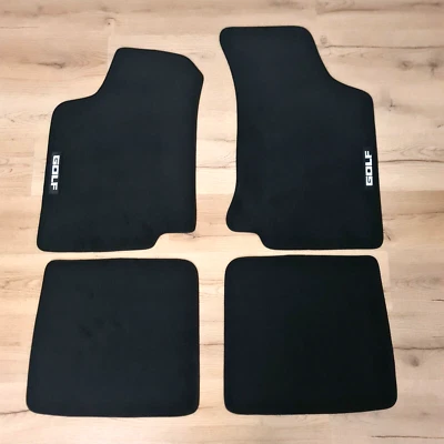 Car Floor Mats Velour For VW Golf MK3 Waterproof Black Rugs Carpet Auto Liners • $46.04