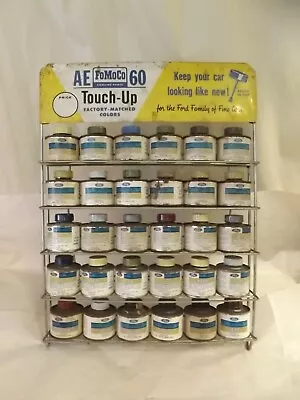 Vtg FoMoCO Ae60 Color Patch Enamel Paint Display W/30 Cans Ford • $399.99
