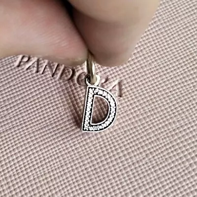 Pandora Alphabet Letter D - DeltaSilver CZ Dangle Charm 791316 Free Post • $34.99