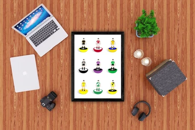 £14.99 • Buy Chester FC Away Kits Subbuteo Print - Football Wall Art, Gift For Seals Fans