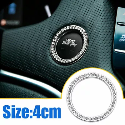 1Pc Silver Car SUV Decorative Button Start Switch Diamond Ring Auto Accessories • $2.62