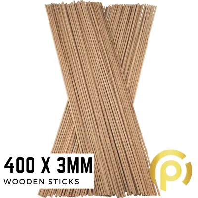 Oak Wooden Sticks Dowel 400mm X 3mm Wood Doweling FAST & FREE UK • £5.23