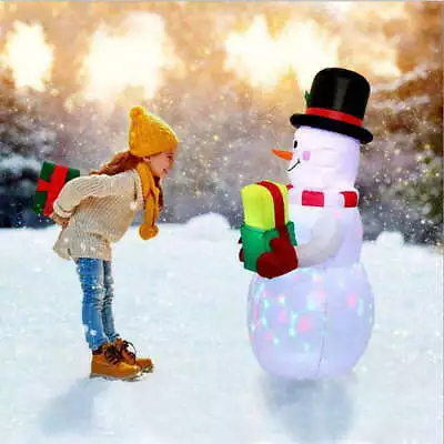 5FT Christmas Inflatables Snowman Outdoor Yard Rotating LED Blow Up Decor USA • $34.95