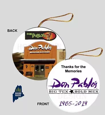DON PABLOS Christmas Ornament - Collectible Vintage Defunct Mexican Restaurant • $6.99