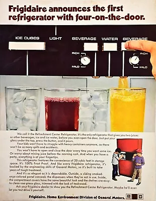 Frigidaire Fancy Refrigerator Lots Of Buttons Vintage 1974 Print Ad 9 X12 • $9.50